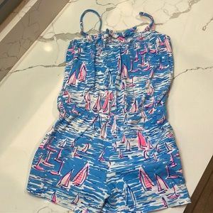 Lilly Pulitzer sailboat romper- girls M